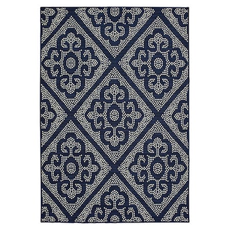 Oriental Weavers 1 ft. 9 in. x 3 ft. 9 in. Marina Rectangle Rug Navy M3804B053114ST